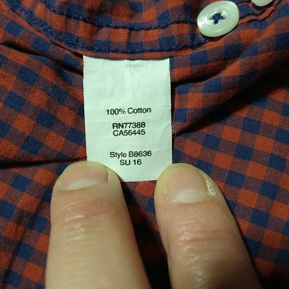 J. Crew Shirt Men M Slim Red Plaid Classic‎ Button Up Long Sleeve Preppy